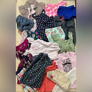 Bundle- Baby Girl Size 12M Dresses, Swim, Shorts, Onesies